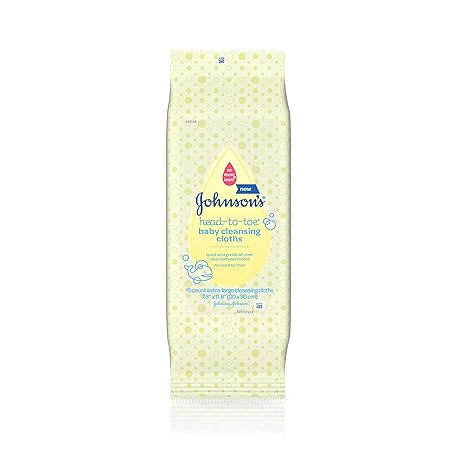 Johnson's Head-To-Toe Baby Cleansing Cloths 15 Count