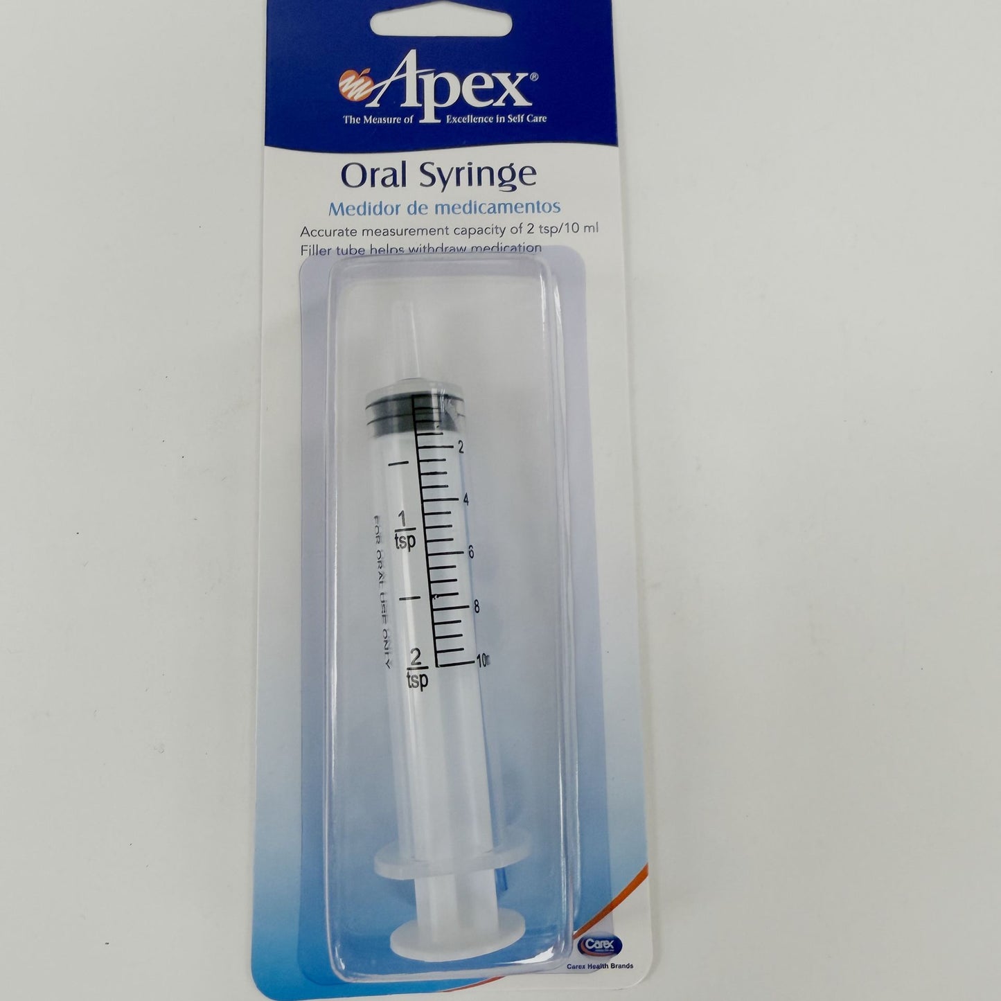 Apex Oral Syringe 10ml / 2 Tsp Medicine Dispenser