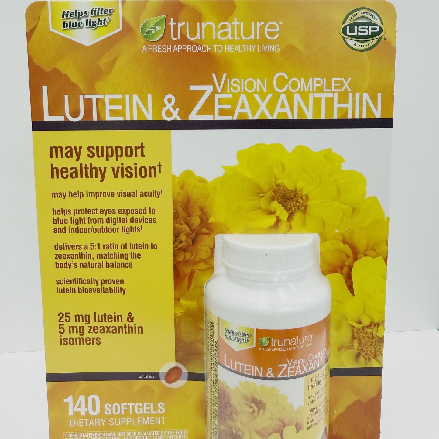 trunature Lutein Zeaxanthin 25mg 140 Softgels