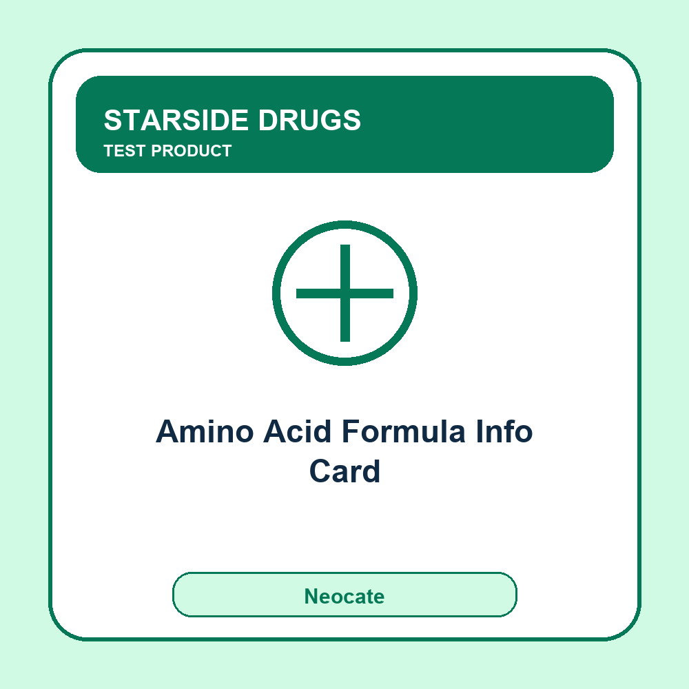 TEST - Amino Acid Formula Info Card