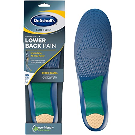Dr Scholl's Brand Pain Relief Orthotics Lower Back Pain, Men's Size: 8-14, 1 Pair  男士腰部疼痛缓解鞋垫, 尺碼: 8-14, 一双