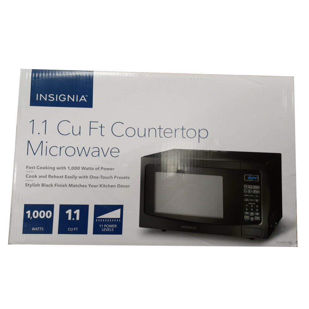 Insignia - 1.1 Cu. ft. Microwave - Black