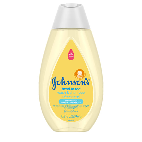 Johnson's Brand Head-To-Toe Tearless Gentle Baby Wash & Shampoo, 10.2 Fl. oz (300 mL)  嬰兒洗髮水, 無淚溫和