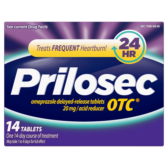 Prilosec Otc Omeprazole 20mg Delayed-release Acid Reducer For Frequent Heartburn Tablets - 14ct