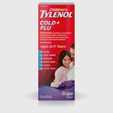 6-11 YEARS CHILDREN'S TYLENOL COLD+FLU 4 FLOZ (120ML) GRAPE FLAVOR