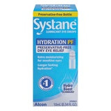 Systane Lubricant Eye Drops, Hydration PF,0.34fl oz