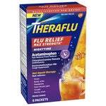 Theraflu Nighttime Honey Lemon Flu Relief Max Strength Powder - 6 ct