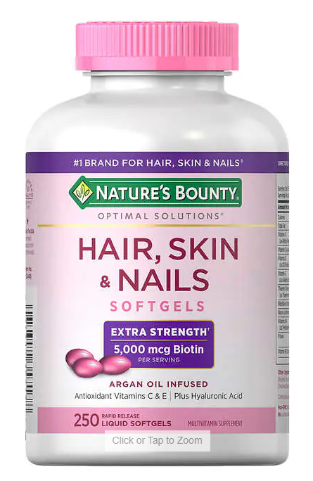 Hair, Skin & Nails, 5000 mcg (250 Gels)