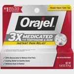 ORAJEL INSTANT PAIN RELIEF TOOTHACHE & GUM 3X MEDICATED GEL 0.42 OZ , GEL