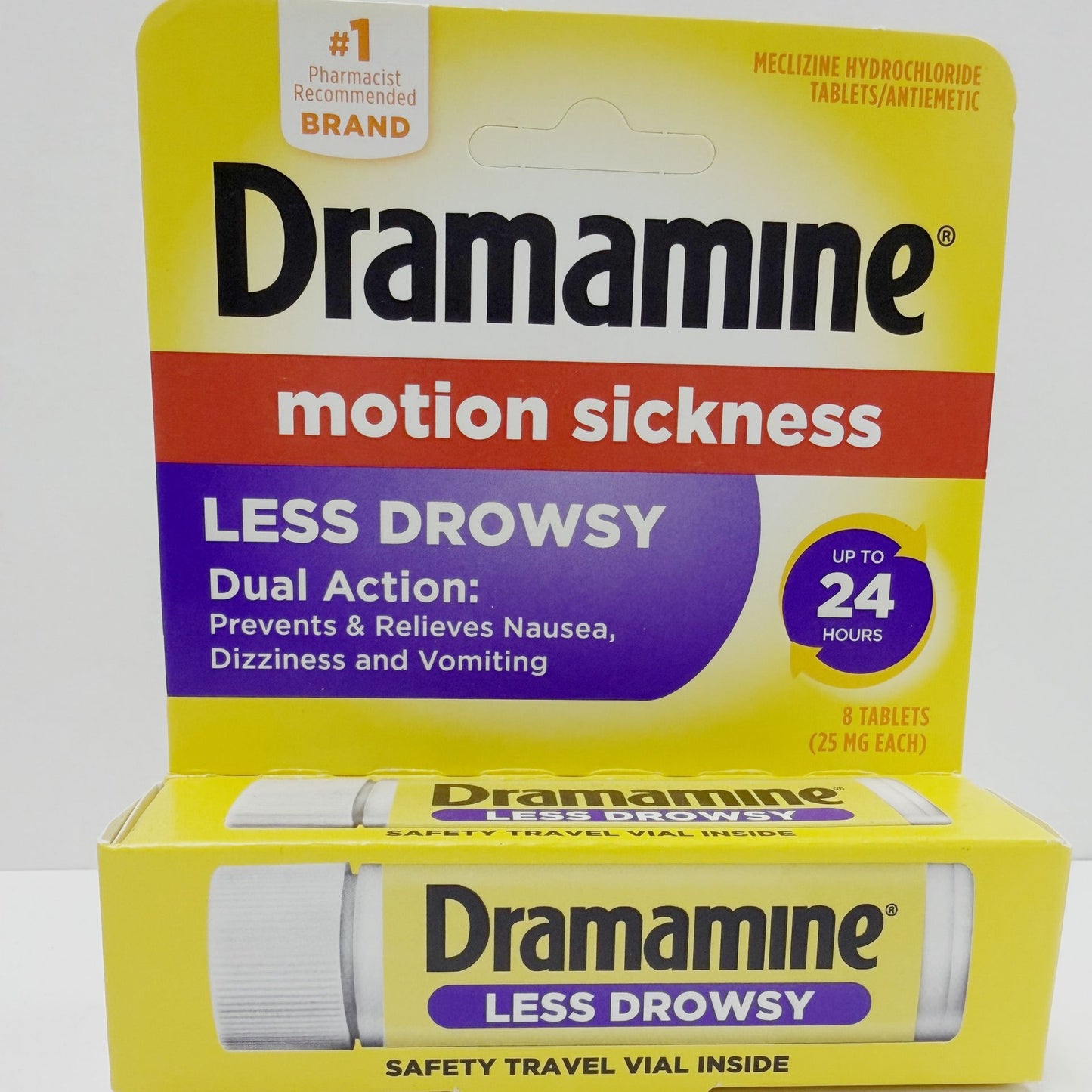 Dramamine OTC Less Drowsy Motion Sickness 25mg 8ct