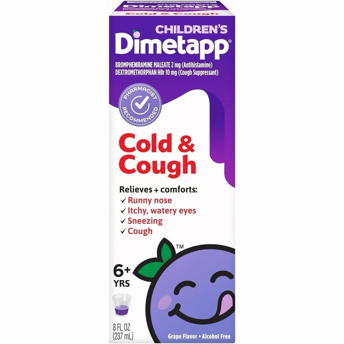 Children's Dimetapp Soothing Liquid Grape Flavor 8