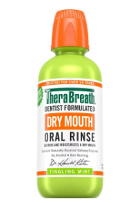 TheraBreath CBD USER DRY MOUTH ORAL RINSE NATURAL SPEARMINT(16fl.oz.473mL)