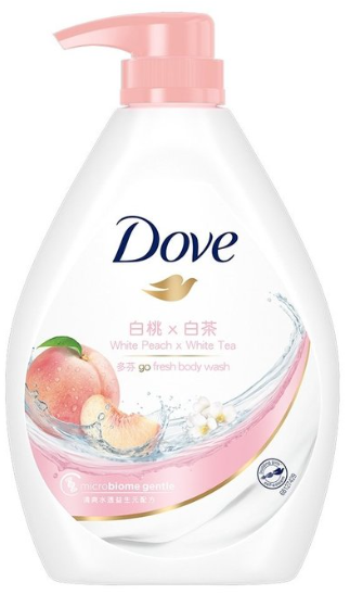 多芬桃悦水透沐浴露（白桃x白茶） DOVE BODY WASH WHITE TEA AND PEACH 1000ml