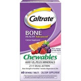 Caltrate Chewables 600+d3 Plus Minerals Calcium Vitamin D Supplement, Cherry, Orange and Fruit Punch - 90 Count