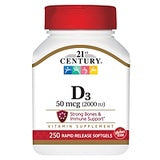 21ST CENTURY VITAMIN D3 2 , GELCAP