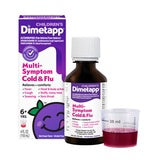 Dimetapp Cold & Flu, Multi-Symptom, Children's, Red Grape Flavor - 4 fl oz