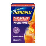 Theraflu Max Strength Flu Relief, Hot Liquid Powder Packets, Honey Lemon Flavor, 6 CT