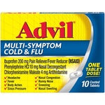 Advil Multi-Symptom Cold & Flu Coated Tablet 200 mg Ibuprofen, 10 Count