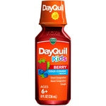 Vicks DayQuil Kids Berry Cold & Cough + Mucus Multi-Symptom Relief, Safe for Ages 6+, 8 oz