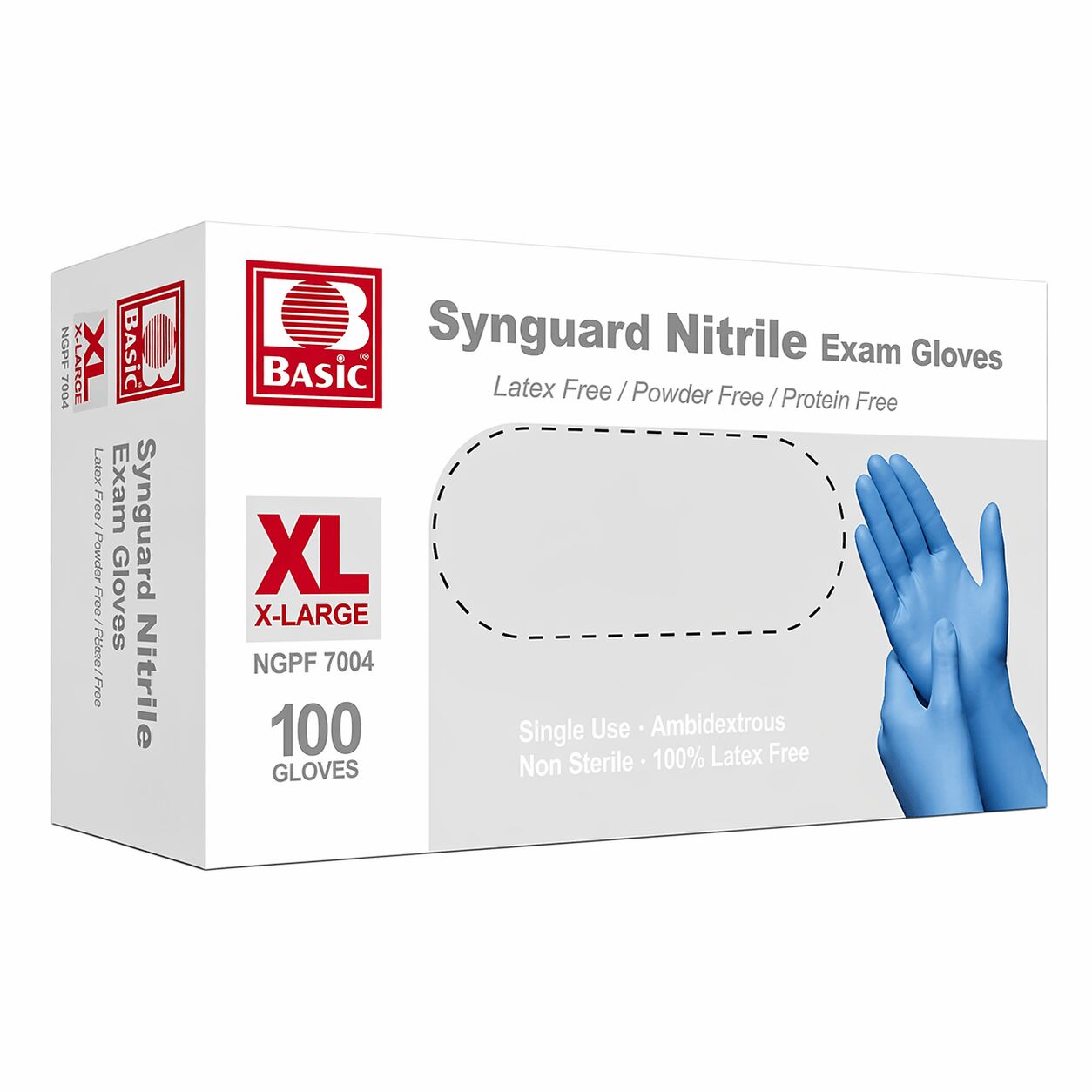 INTCO SYNGUARD BLUE NITRILE EXAM GLOVES XL