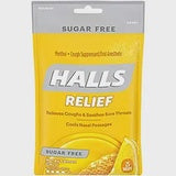 HALLS COUGH DROP LOZENGES SUGAR-FREE HONEY LEMON 25 CT