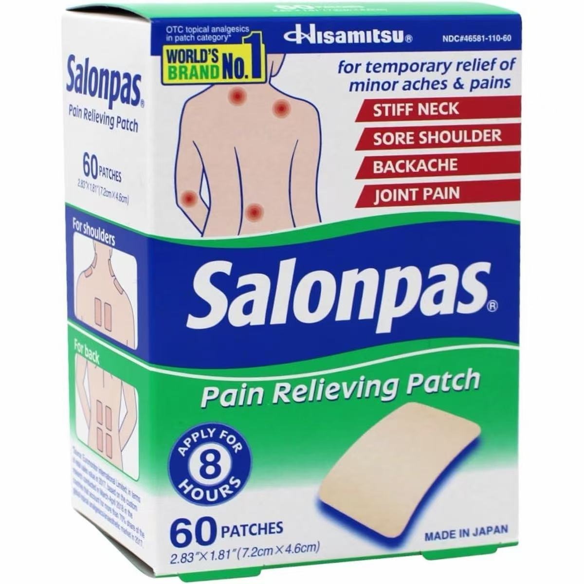 Salonpas Soothing Care Patches 60 ct
