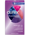 Durex Pleasure Pack, Assorted Lubricated Condoms, 12 Count