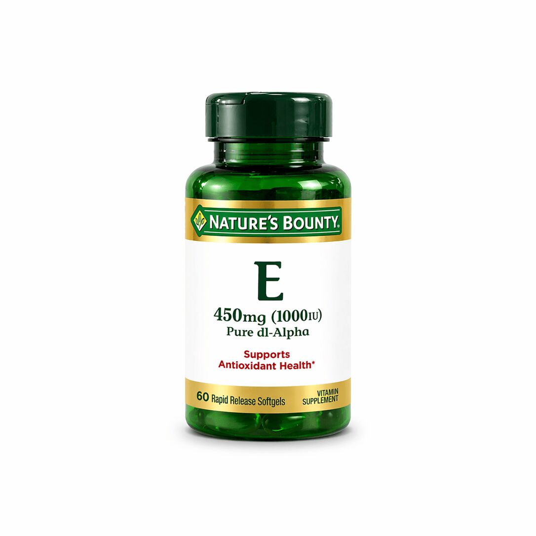 Vitamin E 450mg (1000 IU) Softgels 60 Count