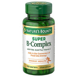 Nature's Bounty SUPER B Complex W/Folic Acid Plus C Tablets 150 Ct