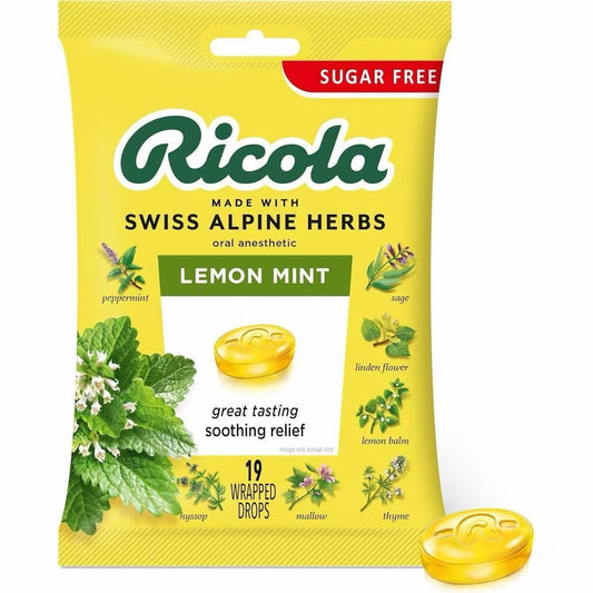 Ricola Sugar Free Lemon Mint Herbal Cough drops