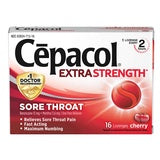 CEPACOL EXTRA STRENGTH SORE THROAT CHERRY 16 LOZENGES