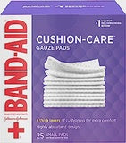 BAND-AID CUSHION-CARE GAUZE PADS 25 2X2IN SMALL PADS