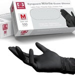 Basic Synguard Nitrile Exam Gloves Median 100 BLACK