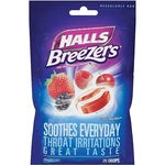 Halls Breezers Cough Drops, Cool Berry, 25 Count