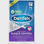 DenTek Cross Flosser Plaque Control Floss Picks, X-Shaped Floss, 75 Count