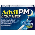 Advil Pain Reliever/Nighttime Sleep Aid, 20 Liqui-Gels