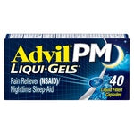 Advil PM Ibuprofen Pain Reliever Nighttime Sleep-Aid 40 Liqui-Gels