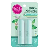 eos 100% Natural & Organic Lip Balm Stick - Sweet Mint 2-pack, 0.14 OZ