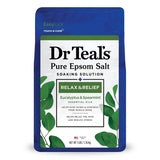 DR. TEAL'S PURE EPSOM SALT SOAKING SOLUTION RELAX & RELIEF EUCALYPTUS & SPEARMINT 3 LBS