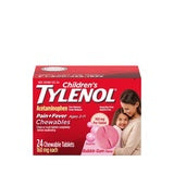 Children's Tylenol Pain + Fever Relief Chewables - Acetaminophen - Bubble Gum - 24ct