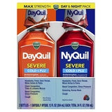 Vicks Dayquil And Nyquil Severe Cold & Flu Relief Liquid - 12 Fl Oz/2pk