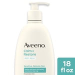 Aveeno Restorative Skin Therapy Sulfate-Free Body Wash - Unscented - 18 fl oz