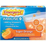 Emergen-C Immune+ Triple Action Immune Drink Mix With Vitamin C - Super Orange - 30ct