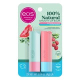 Eos 100% Natural Lip Balm Sticks - Watermelon Frosé And Lychee Martini - 2pk/0.28oz