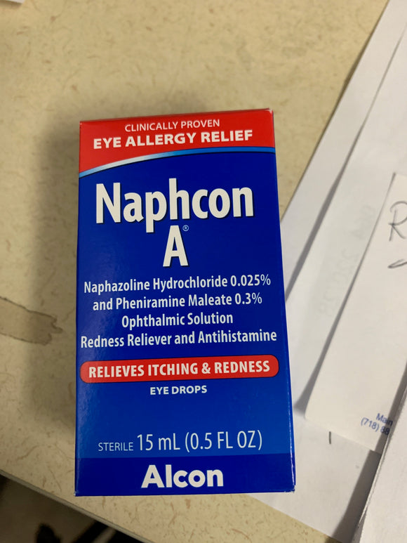 NAPHCON-A ALLERGY RELIEF EYE DROPS 0.50 OZ 15ml