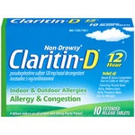 *Claritin-D 12 Hour Allergy & Congestion Relief 5mg Tablets 10 ct