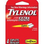 TYLENOL ACETAMINOPHEN EXTRA STRENGTH 500MG EA. 4 CAP