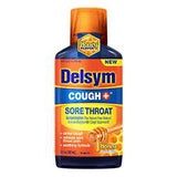 DELSYM COUGH+ SORE THROAT LIQUID HONEY 6 OZ