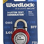 WordLock Hardened Steel 3-Letter Text Combination Lock, Deluxe Assortment