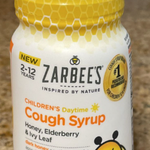 Zarbee's Daytime Cough Syrup 2-12 yars Honey, Elderberry & Lvy Leaf 4fl